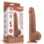 Коричневый фаллоимитатор 11.5 King Sized Sliding Skin Dual Layer Dong - 29 см.