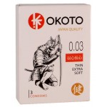 Тонкие презервативы OKOTO Thin Extra Soft - 3 шт.