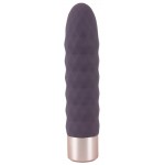 Фиолетовый мини-вибратор Elegant Diamond Vibe - 15 см.