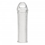 Текстурированная насадка на пенис Clear Textured Penis Enhancing Sleeve Extension - 16,5 см.