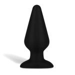 Черный плаг из силикона Seamless Silicone Butt Plug - 15 см.