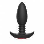 Черная анальная вибропробка Anal Vibrator с пультом ДУ - 13,5 см.