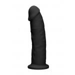 Черный фаллоимитатор Silicone Dildo Without Balls - 22,8 см.