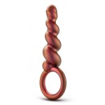 Коричневый анальный стимулятор Spiral Loop Copper Anal Plug - 13,3 см.