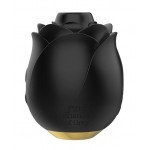 Черный клиторальный стимулятор Black Rose Silicone Clitoral Suction